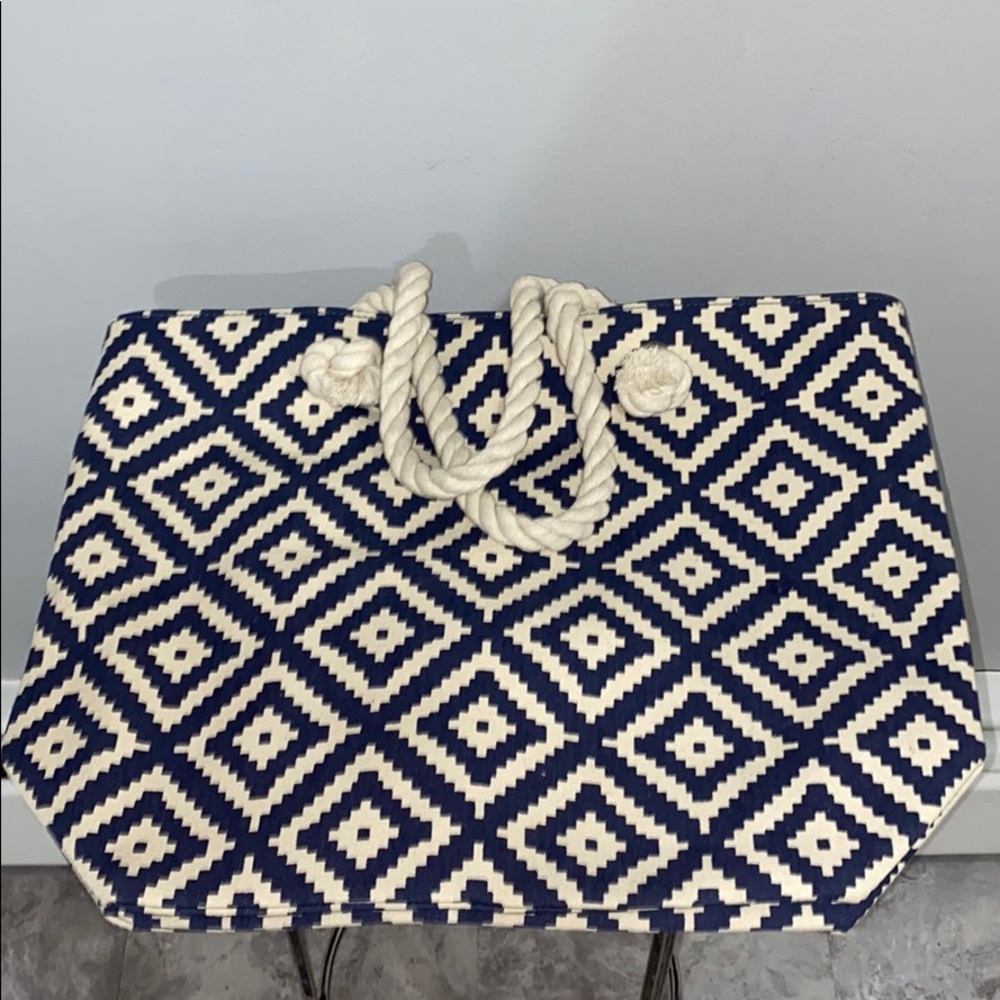 Summer & Rose Navy Diamond Tote